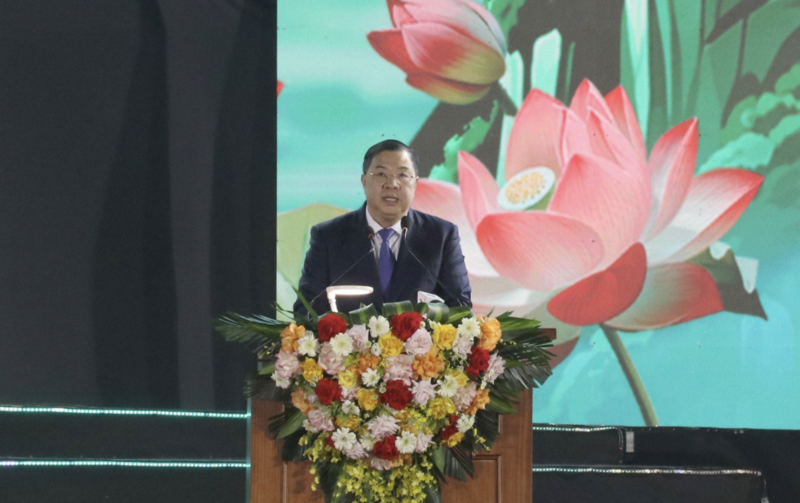 Phó Thủ tướng Thường trực Chính phủ Phạm Gia Túc phát biểu tại khai mạc Lễ hội Hoa Lư năm 2026