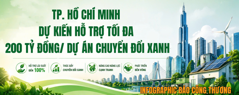 Infographic | TP. Hồ Chí Minh dự kiến hỗ trợ mỗi dự án chuyển đổi xanh tối đa 200 tỷ đồng - 1