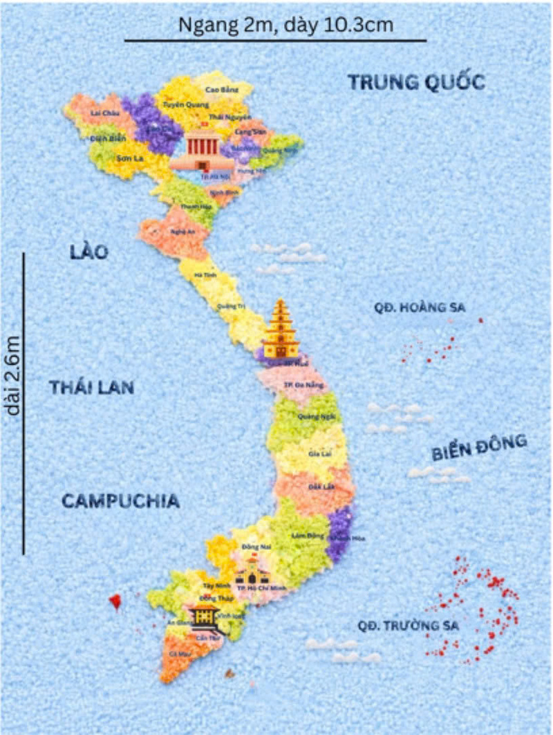 Trích nguồn: Cục đo đạc, Bản đồ và thông tin địa lý Việt Nam - Bộ Nông nghiệp và Môi trường tỷ lệ 1-9000000