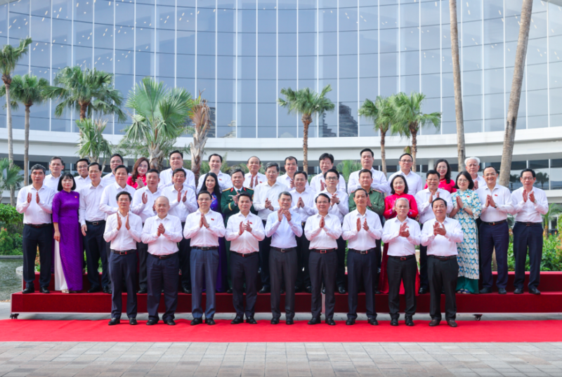 Thủ tướng và các đại biểu dự Hội nghị - Ảnh: VGP/Nhật Bắc