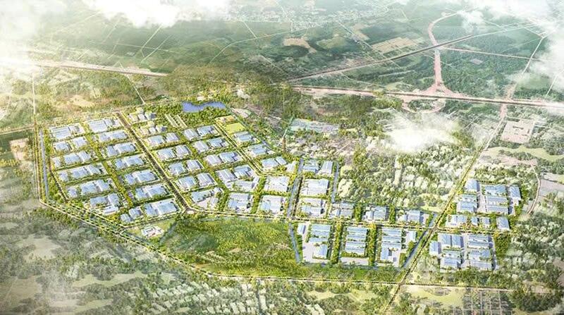 Phối cảnh Quy hoạch phân khu xây dựng KCN phía Tây TP Hà Tĩnh (nay thuộc xã Toàn Lưu). Ảnh: Internet