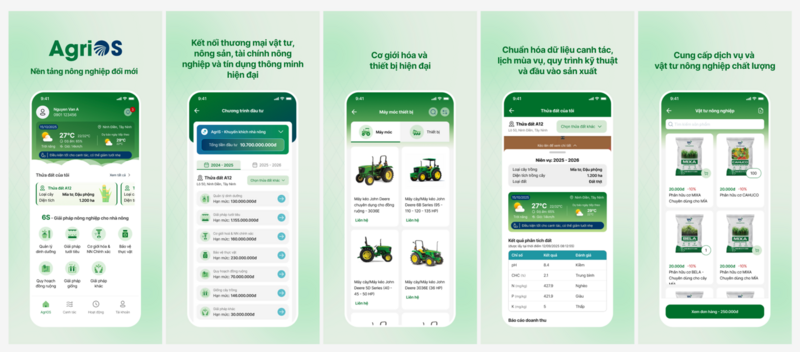 Nền tảng nông nghiệp số tích hợp (AgriOS - Agri One-Stop Platform) được thiết kế theo kiến trúc microservice, kết nối liền mạch dữ liệu, quy trình và các giải pháp nông nghiệp chuyên sâu nhằm tối ưu vận hành trên thực địa, nâng cao năng suất và thúc đẩy thương mại hóa dựa trên dữ liệu.