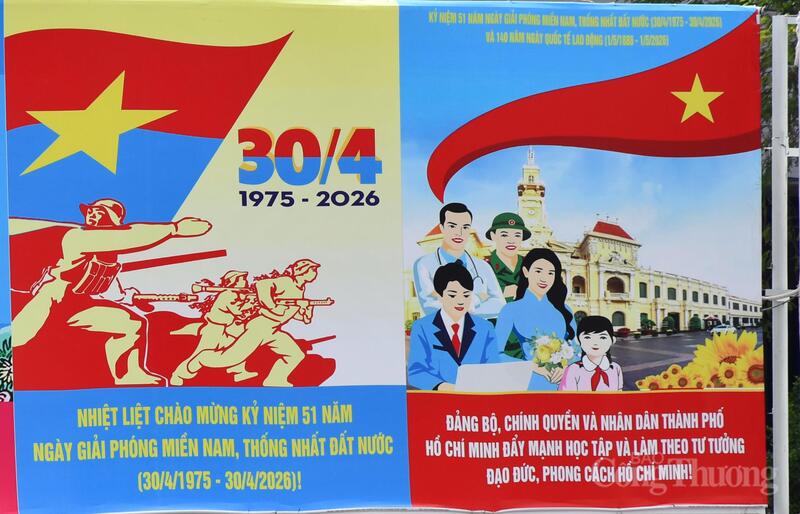TP. Hồ Chí Minh rực rỡ cờ hoa mừng đại lễ 30/4  - 3