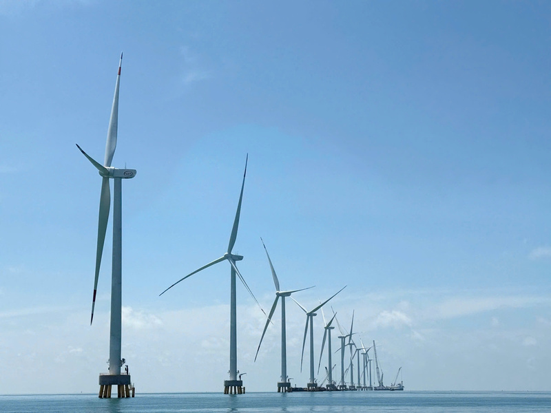 Dự án điện gió Bạc Liêu. Ảnh: Thái Bình