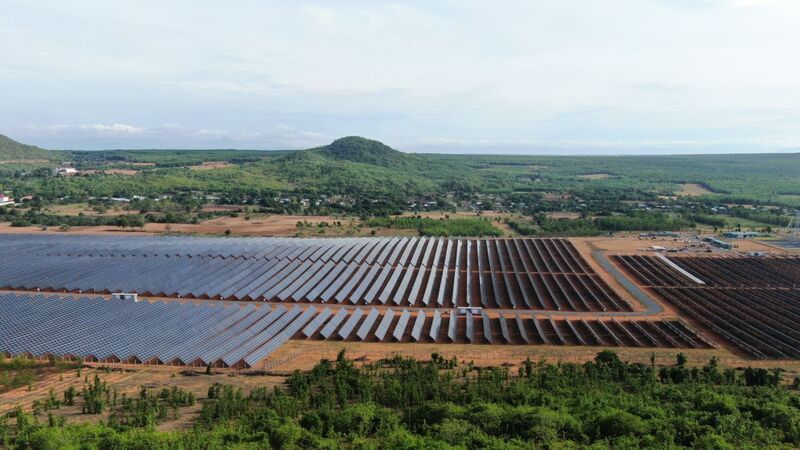 Nhà máy điện mặt trời Hồng Phong 4. Ảnh: Thu Hường