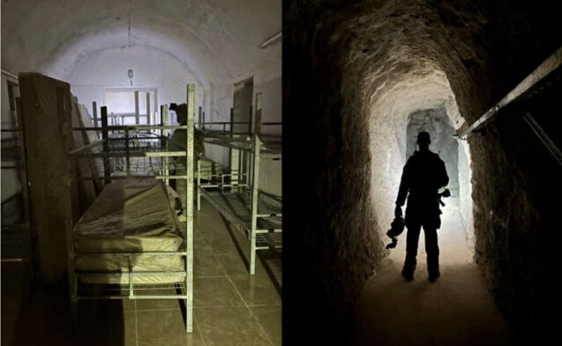 Một đường hầm lớn của Hezbollah được IDF phát hiện tại thị trấn Qantara, miền nam Lebanon, trong đoạn video do quân đội Israel công bố ngày 28/4/2026. Ảnh: IDF