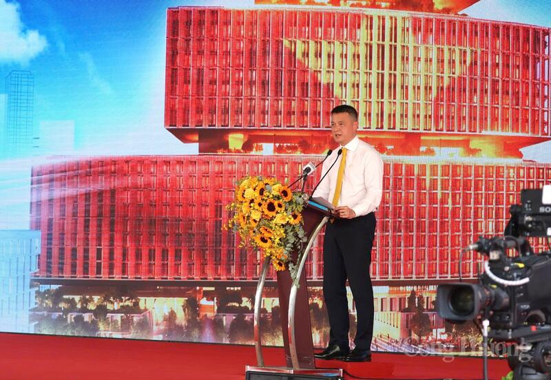 Ông Đặng Minh Trường, Chủ tịch HĐQT Sun Group phát biểu tại buổi lễ.