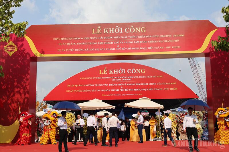 Lễ khởi công 2 công trình trọng điểm của TP. Hồ Chí Minh mừng Đại lễ 30/4.