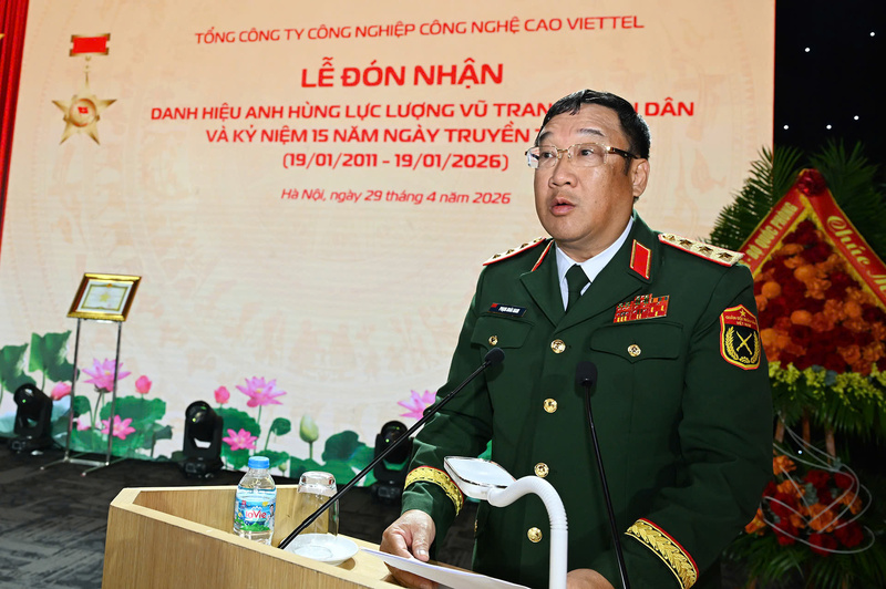 Thượng tướng Phạm Hoài Nam, Thứ trưởng Bộ Quốc phòng phát biểu tại sự kiện.