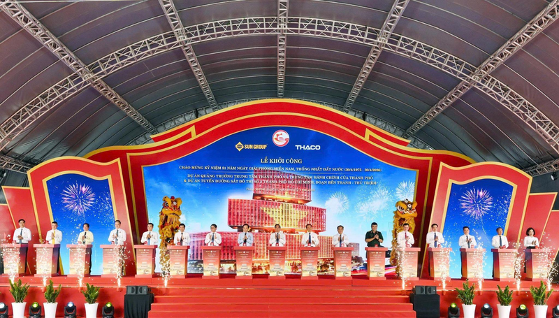 Dự án Quảng trường Trung tâm Thành phố và Trung tâm Hành chính của Thành phố chính thức được khởi công vào ngày 29/4/2026