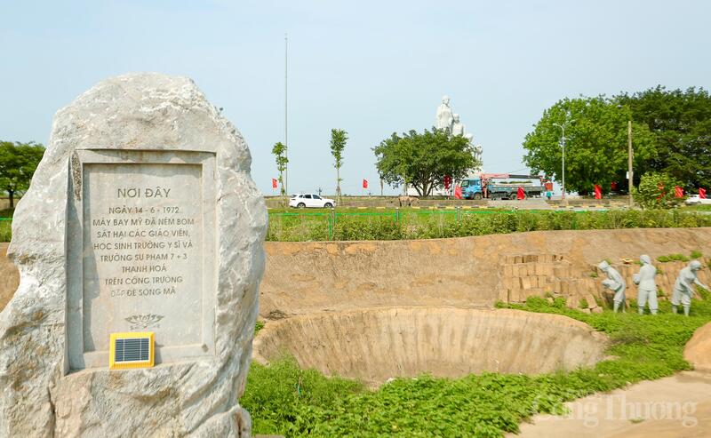 Đến nay, dự án đã hoàn thiện, gồm hai phân khu, trong và ngoài đê. Khu trong đê gồm nhà lưu niệm giáo viên và học sinh, nhà quản lý, đón tiếp khách, khu tưởng niệm (hồ sen, sân lễ, đền thờ nữ sinh), khu tái hiện lịch sử, đường giao thông và bãi để xe...