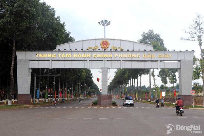 Một góc trung tâm phường Dầu Giây. Ảnh: Báo Đồng Nai.