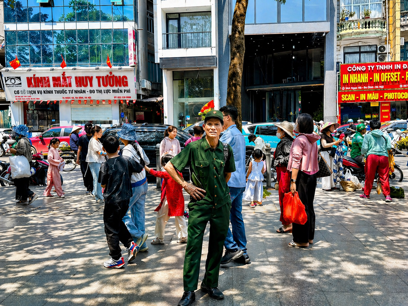 Theo ghi nhận, các bác cựu chiến binh cũng có mặt tại Lăng để viếng Chủ tịch Hồ Chí Minh. Đồng thời, ôn lại những năm tháng hào hùng và bày tỏ lòng tri ân sâu sắc trong dịp lễ trọng đại của dân tộc. Ảnh: Nhật Chi