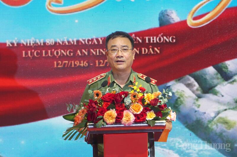 Thượng tướng Phạm Thế Tùng, Thứ trưởng Bộ Công an phát biểu khai mạc chuỗi sự kiện "Tổ quốc bình yên"