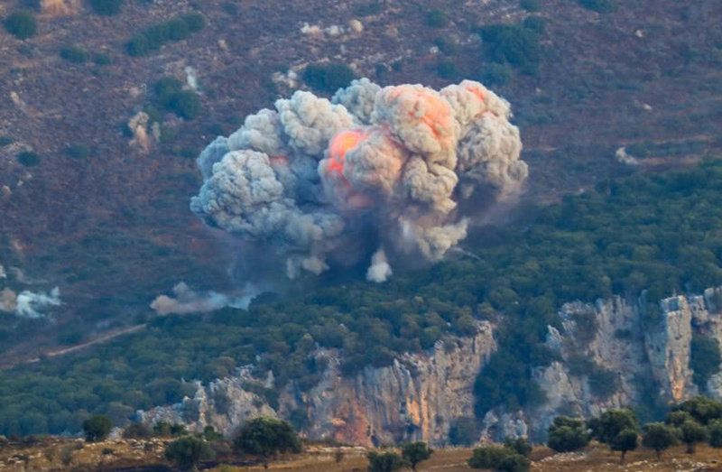 Quân đội Israel không kích vào hơn 1.300 mục tiêu của Hezbollah ở Lebanon. Ảnh: AFP