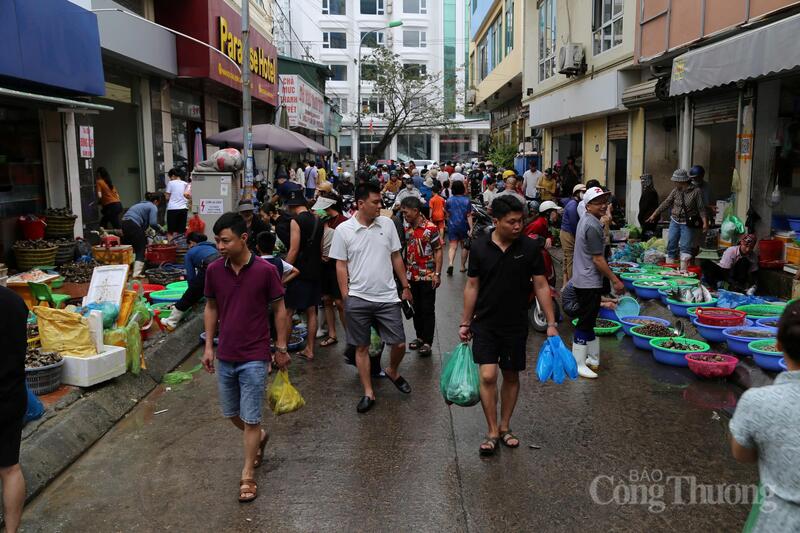 Dọc hai bên đường vào chợ Cái Dăm.