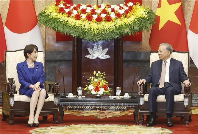 Tổng Bí thư, Chủ tịch nước Tô Lâm tiếp kiến Thủ tướng Nhật Bản Takaichi Sanae. Ảnh: Thống Nhất/TTXVN