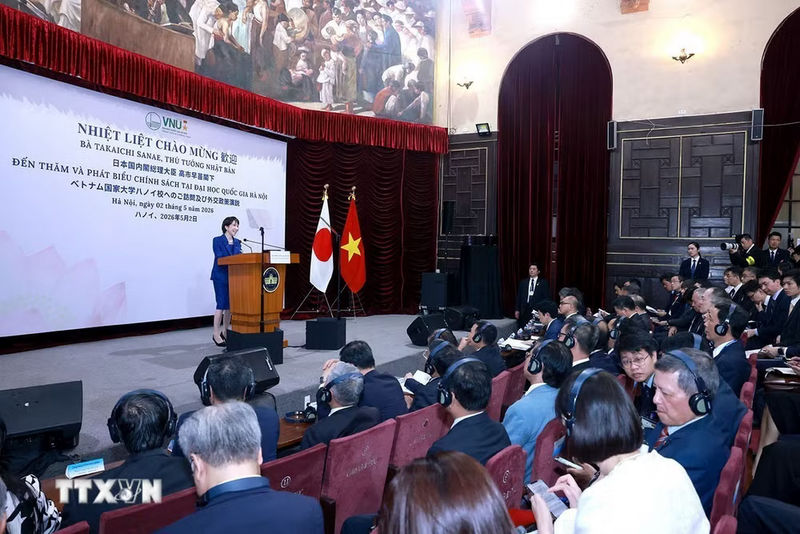 Thủ tướng Nhật Bản Takaichi Sanae bày tỏ ấn tượng về sự phát triển kinh tế của Việt Nam. (Ảnh: Tuấn Anh/TTXVN)