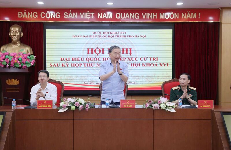 Đồng chí Tổng Bí thư, Chủ tịch nước Tô Lâm và các đại biểu Quốc hội.