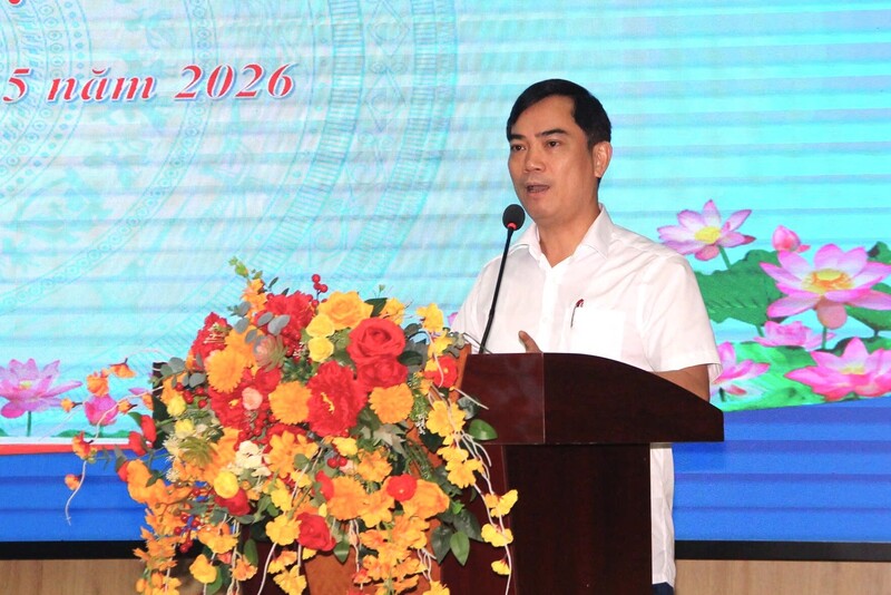 Tiến sĩ, Nhà giáo ưu tú Nguyễn Văn Khoa, Giám đốc Sở Giáo dục và Đào tạo tỉnh Nghệ An thông tin về kỳ thi tốt nghiệp THPT năm 2026 và kỳ thi tuyển sinh vào lớp 10. Ảnh: Mai Liễu