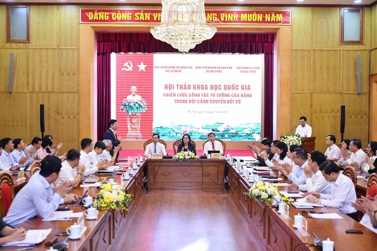 Toàn cảnh Hội thảo “Chiến lược công tác tư tưởng của Đảng trong bối cảnh chuyển đổi số” - Ảnh: VGP/Toàn Thắng