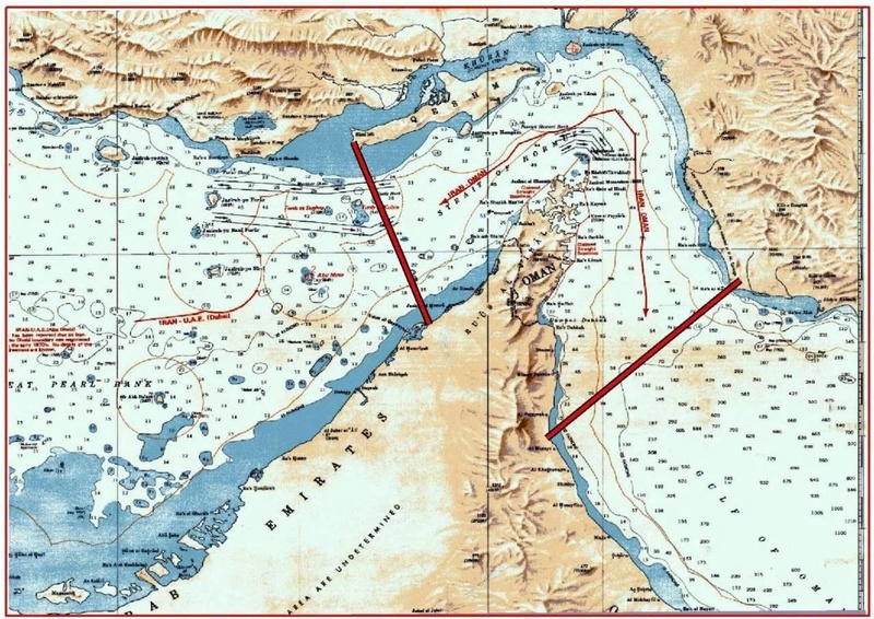 Bản đồ của Lực lượng Vệ binh Cách mạng Iran (IRGC) thể hiện quyền kiểm soát tại eo biển Hormuz. Nguồn: CNN