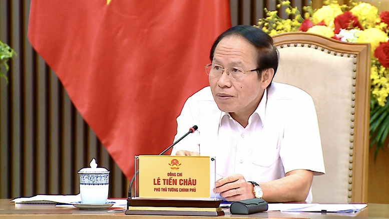 Phó Thủ tướng Lê Tiến Châu họp về Đề án "Phát triển Cổng Pháp luật quốc gia giai đoạn 2026-2030". Ảnh: VGP/Thu Sa