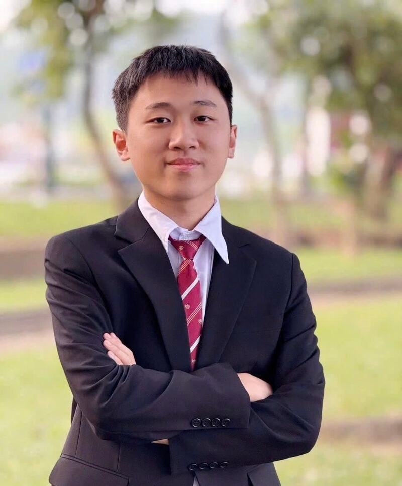 Ngô Quý Dương - nam sinh Trường THCS - THPT Newton. Ảnh: NTCC