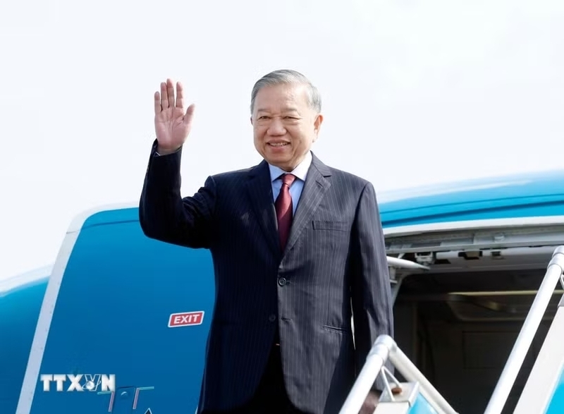 Tổng Bí thư, Chủ tịch nước Tô Lâm lên đường thăm cấp Nhà nước tới Ấn Độ. Ảnh: Thống Nhất/TTXVN