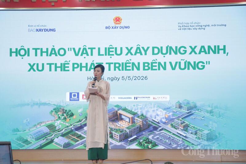 Hội thảo “Vật liệu xây dựng xanh, xu thế phát triển bền vững” do Báo Xây dựng tổ chức. Ảnh: P.C