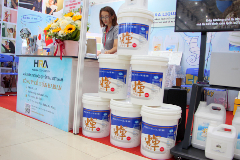 Sản phẩm của Công ty Cổ phần Harian tại Triển lãm. Ảnh: Bình An