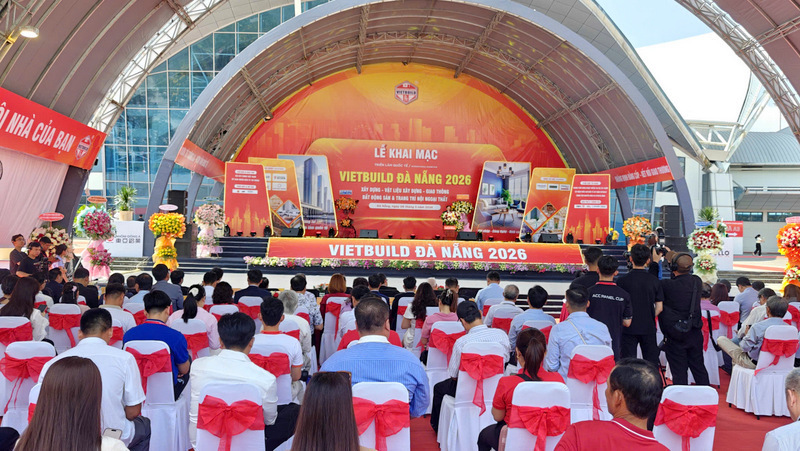 Khai mạc triễn lãm VIETBUILD Đà Nẵng 2026. Ảnh: Bình An