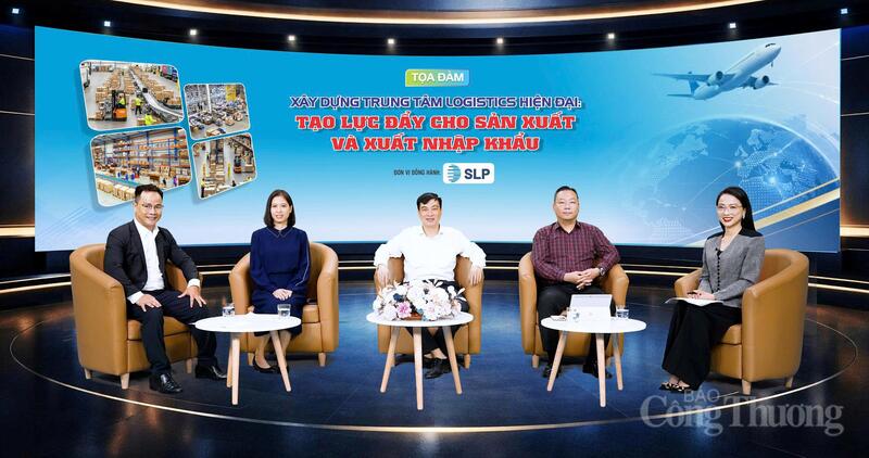 Tọa đàm: "Xây dựng trung tâm logistics hiện đại: Tạo lực đẩy cho sản xuất và xuất nhập khẩu". Ảnh: Quốc Chuyển