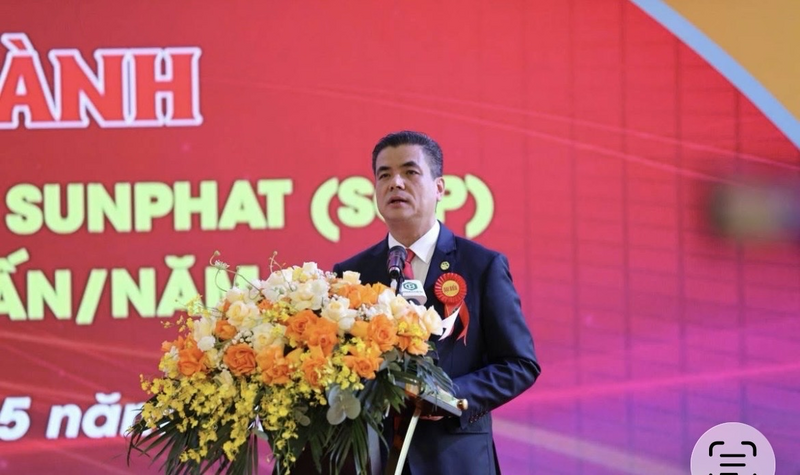 Ông Phạm Thanh Tùng - Tổng Giám đốc Công ty Cổ phần Supe Phốt phát và Hóa chất Lâm Thao phát biểu tại sự kiện