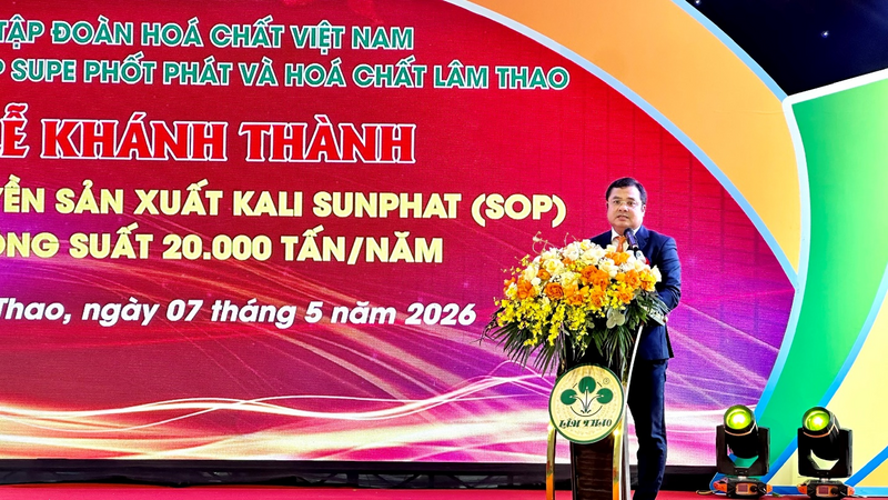 Ông Phùng Quang Hiệp - Chủ tịch HĐTV Tập đoàn Hoá chất Việt Nam phát biểu tại sự kiện
