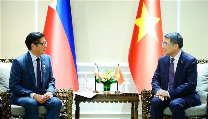 Thủ tướng Lê Minh Hưng gặp Tổng thống Philippines Ferdinand Romualdez Marcos Jr, Chủ tịch ASEAN năm 2026. Ảnh: Dương Giang/TTXVN