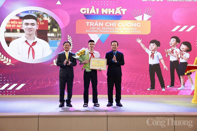 Giải Nhất quốc gia thuộc về em Trần Chí Cường, lớp 9D, Trường THCS Bình Hàn, thành phố Hải Phòng