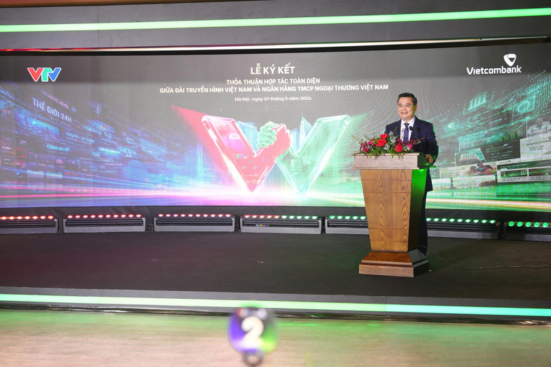 Ông Nguyễn Thanh Tùng - Chủ tịch HĐQT Vietcombank phát biểu tại lễ ký kết