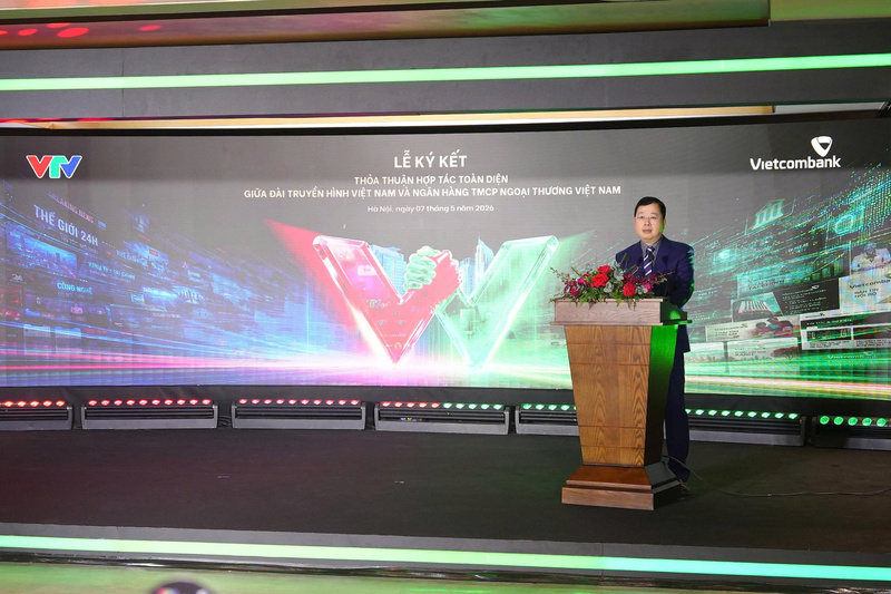 Ông Nguyễn Thanh Lâm - Tổng Giám đốc VTV phát biểu tại lễ ký kết.