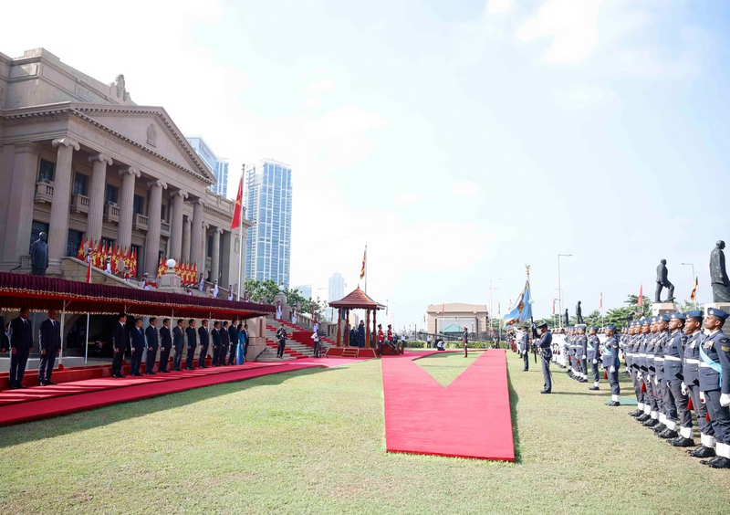 Lễ đón Tổng Bí thư, Chủ tịch nước Tô Lâm thăm cấp Nhà nước Sri Lanka. Ảnh: Thống Nhất/TTXVN