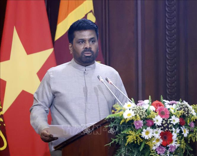 Tổng thống Anura Kumara Dissanayake đánh giá cao và bày tỏ ấn tượng về thành tựu phát triển của Việt Nam. Ảnh: Thống Nhất/TTXVN