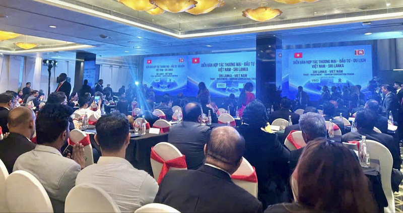 Diễn đàn Hợp tác thương mại - đầu tư - du lịch Việt Nam - Sri Lanka diễn ra vào chiều 8/5. Ảnh: HT