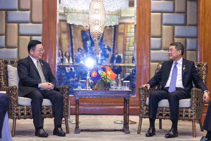 Tổng thư ký ASEAN Kao Kim Hourn nhấn mạnh các mục tiêu, ưu tiên phát triển của Việt Nam hoàn toàn tương đồng với các ưu tiên, phương hướng của ASEAN - Ảnh: VGP/Nhật Bắc