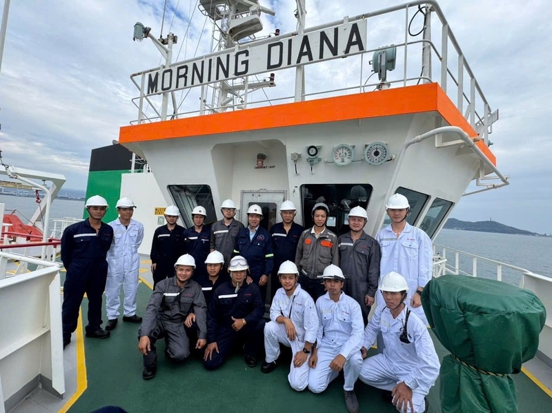 Sau khi được tiếp nhận, tàu Morning Diana được đưa vào khai thác tại thị trường châu Á. Ảnh: Petrovietnam