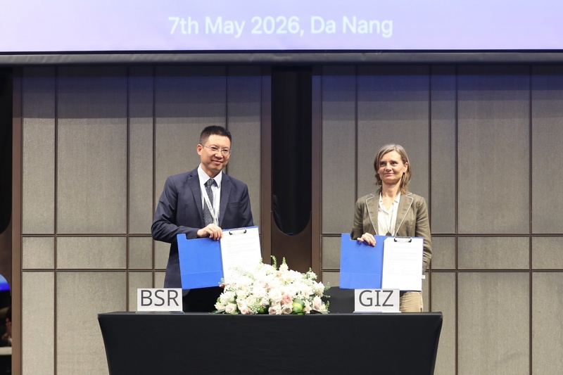 BSR và GIZ ký Biên bản ghi nhớ hợp tác. Ảnh: BSR