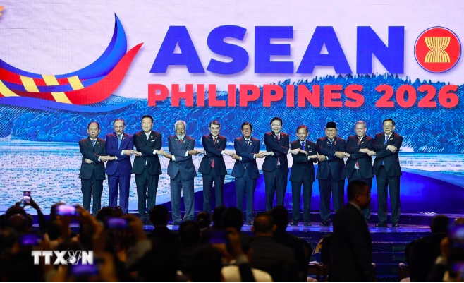 Thủ tướng Lê Minh Hưng cùng Trưởng đoàn các nước ASEAN tham dự phiên khai mạc Hội nghị Cấp cao ASEAN lần thứ 48. (Ảnh: Dương Giang/TTXVN)