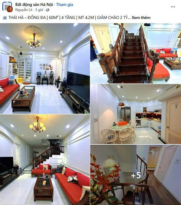 Nhiều bất động sản đang được chủ cắt lỗ, giảm sâu. Ảnh chụp màn hình