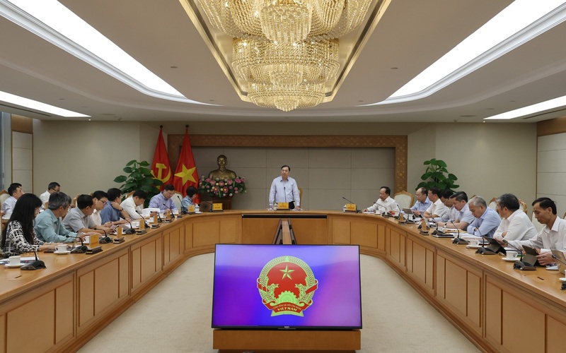 Phó Thủ tướng Thường trực Phạm Gia Túc chủ trì cuộc họp về thực trạng, khó khăn, vướng mắc của dự án khai thác và tuyển quặng sắt mỏ Thạch Khê - Hà Tĩnh. Ảnh: VGP/Phương Nguyên
