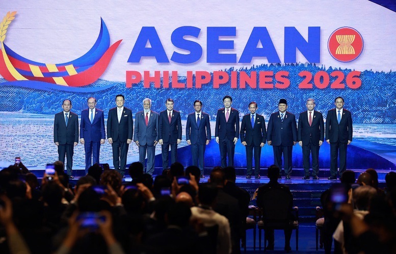 Thủ tướng Chính phủ Lê Minh Hưng và Trưởng đoàn các nước ASEAN tham dự phiên khai mạc Hội nghị Cấp cao ASEAN lần thứ 48 - Ảnh: VGP/Nhật Bắc
