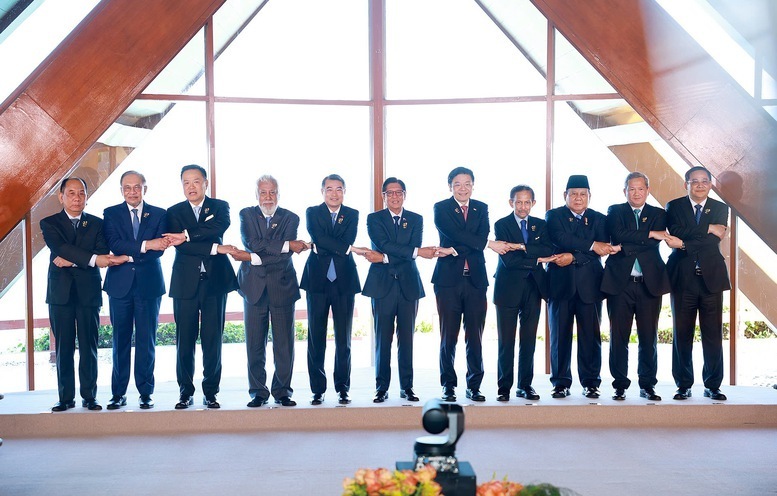 Thủ tướng Chính phủ Lê Minh Hưng và các Trưởng đoàn tham dự Phiên họp hẹp Hội nghị Cấp cao ASEAN lần thứ 48 - Ảnh: VGP/Nhật Bắc